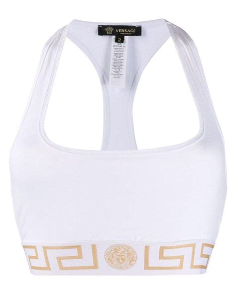 white versace sports bra|Versace bra and thong.